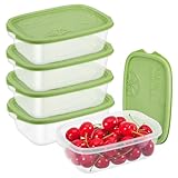 Photo Gallery michihomie confezione da 5 contenitori rotondi per alimenti da 1000 ml con coperchio, in plastica, riutilizzabili, piccoli contenitori impilabili per yogurt, frutta, snack Photo Gallery michihomie confezione da 5 contenitori rotondi per alimenti da 1000 ml con coperchio, in plastica, riutilizzabili, piccoli contenitori impilabili per yogurt, frutta, snack