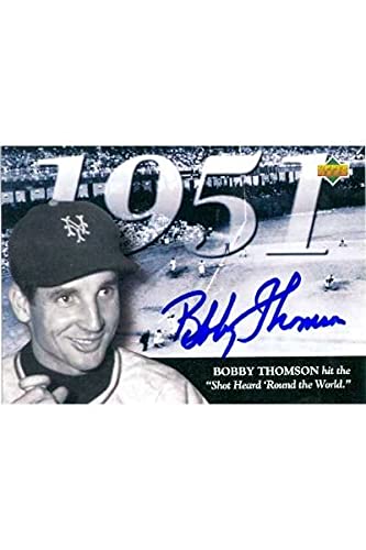 Autograph Warehouse 585641 Bobby Thomson Autographed Baseball Card - New York Giants 1994 Upper Deck - No.115 BAT