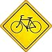 SMART BLONDE Bicycle Novelty Metal Crossing Sign CX-593