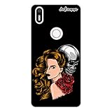 dakanna Funda para BQ Aquaris X5 Plus | Calavera, Mujer y Rosas | Carcasa de Gel Silicona Flexible Transparente