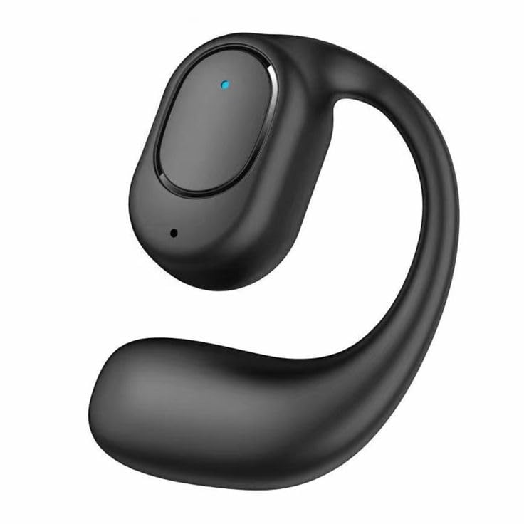 Image of Open-Ear Wireless Earphones | Bluetooth 5.3 Earbuds | Smart Sensor Motion Control | Comfortable Clip-On Design | Long Battery Life | Sweat-Resistant | Hands-Free Calling Earphones (Black)