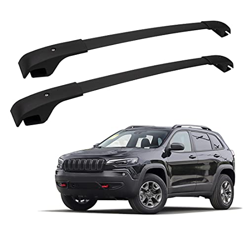 FengYu Roof Rack Cross Bars for 2014-2021 Jeep Cherokee Aluminum Crossbars Cargo Rooftop Kayak Ski Basket Luggage Rack Carrier