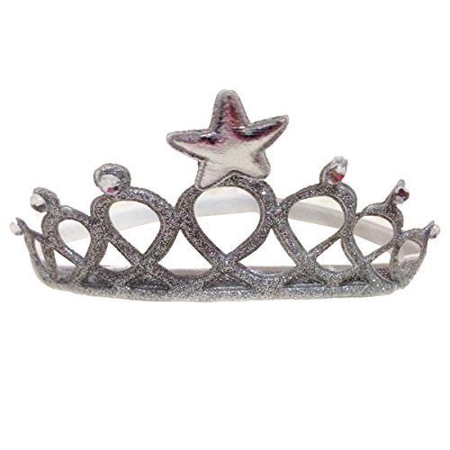 HAPPY CHERRY 1 Pc Girl Baby Hair Accessories Princess Tiaras Crowns Headband - Silver - Newborn-2 Years