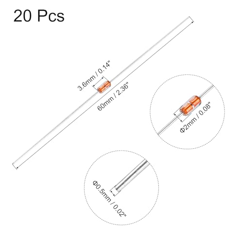 QUARKZMAN 20 Stück 10K Ohm NTC Widerstände Sortiment, MF58 3950B 5% Metallfilm, Wiederstand Set, Thermistor Temperatursensoren