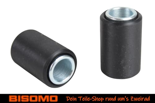 2x Polyamid Buchsen mit Innenrohr für Schwinge + Motorlager für Simson KR51, SR4-1 Spatz, SR4-2 Star, SR4-3 Sperber, SR4-4 Habicht
