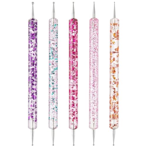 5 PCS Nail Dotting Tools Nail Art Tools Kit, Gel