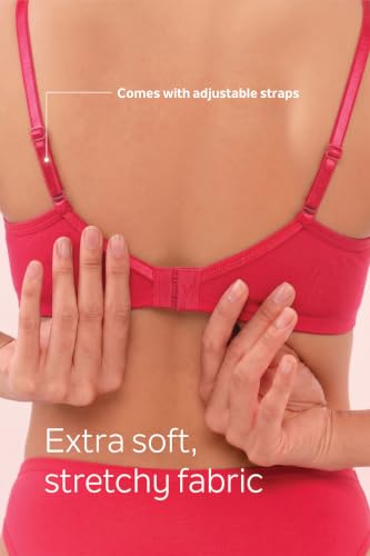 Image of Van Heusen Women's Everyday Cotton Bra|Medium Coverage|Non Padded|Non Wired|Seamless Moulded Cups|Anti Bacterial Tech| Keeps you Fresh|Sweat Absorbent|No Slip Soft Straps|Detachable Straps|Style 11001