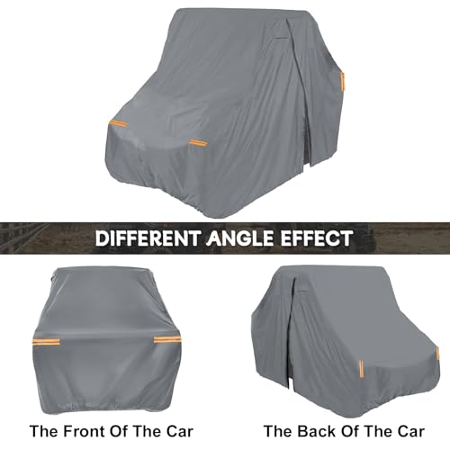 Image of Waterproof UTV Cover Compatible with Polaris Ranger 4 Seaters, 6 Layers All Weather Cover with Air Vents, Door Zipper and Windproof Buckles and Bands for Rain Snow Dust Protection