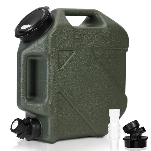 RUYI Bidón de Agua con Grifo y Tapa de Rosca, bidón de Agua para Camping, sin BPA, depósito de Agua portátil con asa para Caravana, Picnic