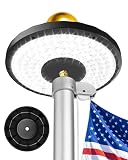 Solar Flag Pole Light for American Flag, 132 LED Solar Flagpole Light with...