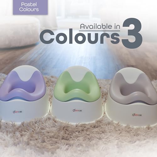 DIVCHI Baby Potty Training Seat Toddler Toilet Trainer Chair with Non-Slip Base Removable Bowl & High Back Rest for Boys & Girls (Grey)