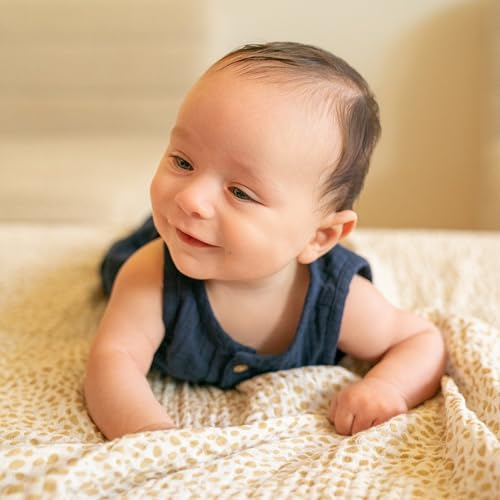 Image of aden + anais Essentials Dream Blanket, Muslin Baby Blankets for Girls & Boys, Ideal Lightweight Newborn Nursery & Crib Blanket, Unisex Toddler & Infant Bedding, Shower & Registry Gift, Giraffe Safari