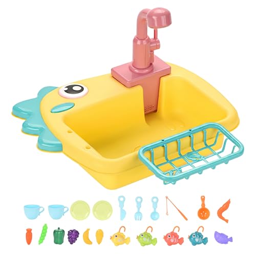 Évier de jeu avec eau courante cadeau anniversaire idéal bébé 1 2 3 ans motif dinosaure