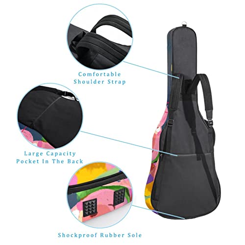Housse pour guitare acoustique – Motif abstrait – Épaisseur : 1 cm – Étanche – 40 – 41 – 42 pouces, Multicolore 04, 42… - Les Beatles, Paul McCartney, John Lennon, RIngo Starr, George Harrison Housse pour guitare acoustique - Motif abstrait - Épaisseur : 1 cm - Étanche - 40 - 41 - 42 pouces, Multicolore 04, 42… – Image 4
