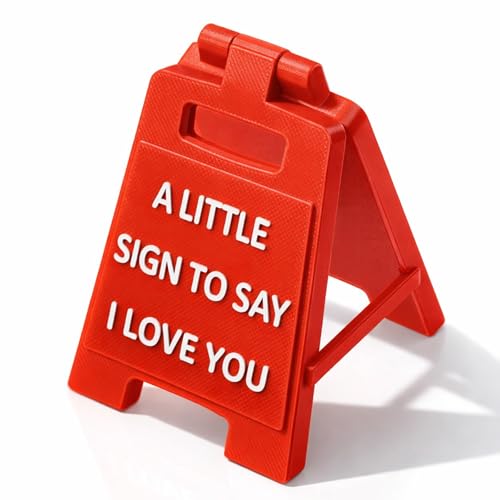 I Love You Sign Valentines Home Decor Romantic Red Wooden Mini Sign Love Decor for Girlfriend Wife Fiancee