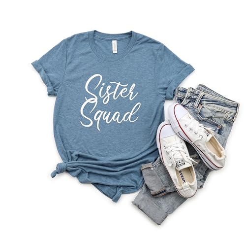 Sister Squad Shirt. Matching Family, Relaxed Modern Fit, Cotton Blend Unisex T-Shirt. Adult Sisters Shirts.2