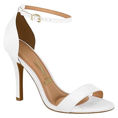 SANDALIA VIZZANO 6249.452 SALTO FINO COM 9,5 CM ALTURA Cor:Branco;Tamanho:35