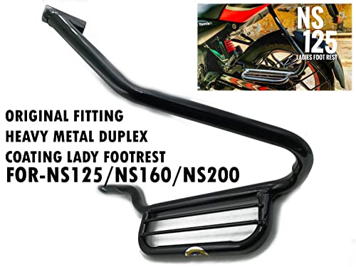 Image of HEAVY METAL LADY FOOTREST FOR BAJAJ PULSER NS125 /160 /200 FOOTREST BLACK
