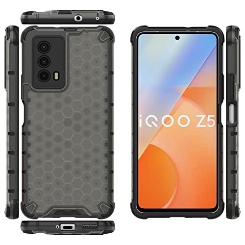 Image of Glasgow Back Case Cover Compatible with IQOO Z5 5G (Stylish Design) - Black