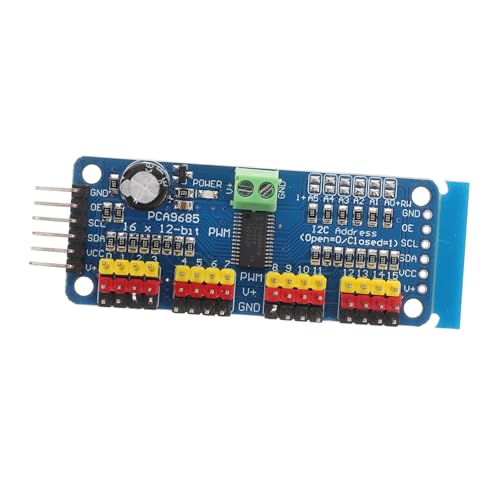 NUOBESTY Placa De Servoaccionamiento Canales Módulo Controlador Pwm Para Coche Robot Módulo Diy Para Robot Para Proyectos De Programación y Robótica De Bricolaje