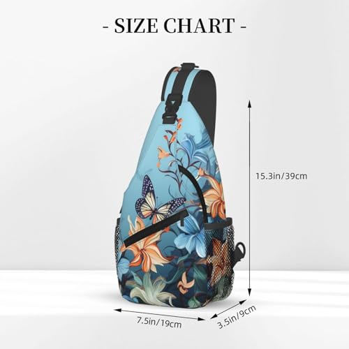 Bolso Pequeño Colgante para Mujer y Hombre Azul Mariposa miniatura 3