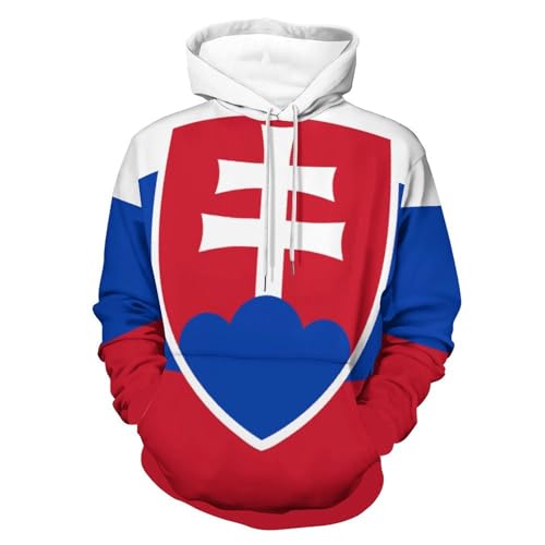 Sweat à capuche 3D Slovaquie pull unisexe avec poches pour homme et femme