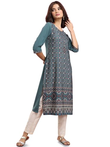 Image of Vishudh Women's Kurta | Regular Fit | Trendy Ethnic Top for Everyday Comfort