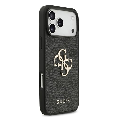 Coque iPhone 17 Pro Guess noire Grand Logo anti-rayure chic - 4