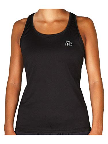 Crivit PRO Ladies Performance Active Tank Tops for Ambitious Athletes and All Running Sports/Yoga- (Black, Medium)