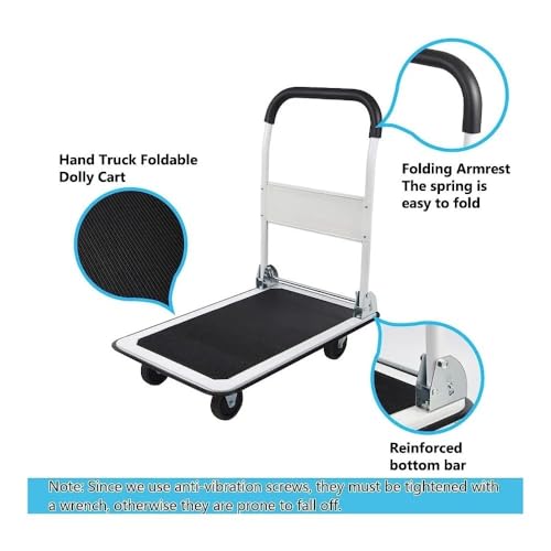 Carretilla plegable con 4 ruedas para uso doméstico miniatura 3