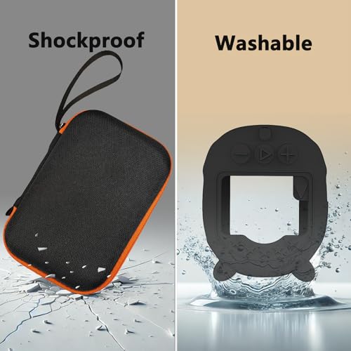 XEGIMOR Silicone Cover and Hard Carrying Case for JBL Clip 5 Portable Bluetooth Speaker, Protective Storage Bag Holder for JBL Clip 5 Speaker Accessories (Black) - Thumbnail 7