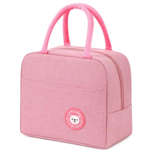 Image of Milton Lunch Bag with Thermal Insulation, Reusable Meal Carrier for Men Women and Students, Suitable for Everyday Use and Travel, (Pink