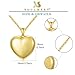 SOULMEET 18k Gold Plated Silver Minimalist Style Blank Heart Locket Necklace That Holds Pictures Photos Locket Necklace (Locket only)