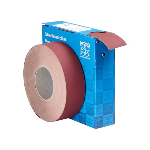 Korund Schleifbandrolle Gewebe sbr Breite 50 mmxLänge 50m A400 für universelle Anwendung - Pferd