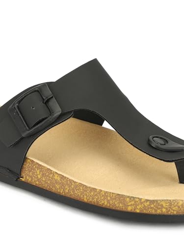 Image of Men V-Shape Thong Slippers | Casual Flip-Flops | Slippers for Men | Lightweight Rubber Sandals | Comfortable Anti-Slip Footwear