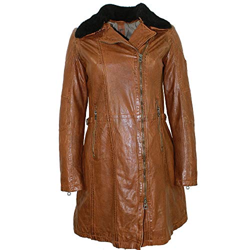 Gipsy - Damen Ledermantel Lammnappa Cognac Größe L