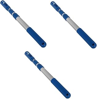 ABOOFAN 3pcs Swimming Pool Telescopic Pole Portable Swimming Pool Broom Handle Adjustable Hand Grip Pool Pole Adjustable Telescopic Rod Skimmer Nets Telescopic Pole Aluminum Alloy Pole