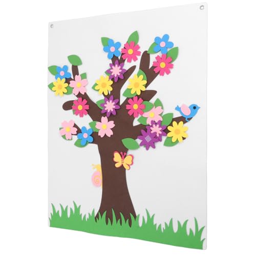 SHOWERORO 1set Felt Board Story Set for Boy Girl DIY Flower Tree Wall Activities Engaging Educational Props for Preschool and Kindergarten Interactive Screen Creative Play