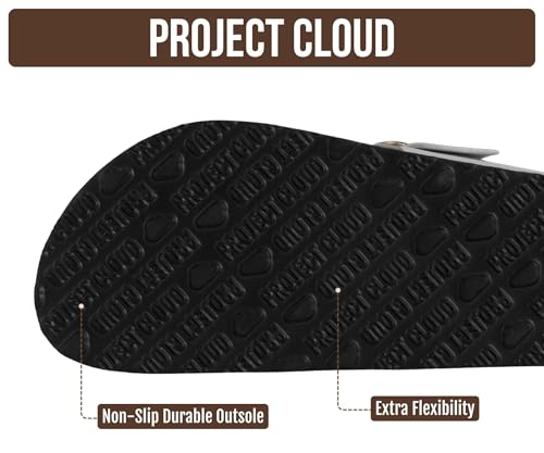 Image of Project Cloud Womens Sandals 100% Genuine Leather Thong Sandals for Women - Memory Foam Insole Women Sandals - Non-Slip Flip Flops for Women - Lightweight Sandals Women Footwear 2026