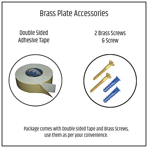 Calyron Brass Door Sign Casted Gold/Black Handmade Plaques Plate For House Home Decor Style Accessories Wall Mounted (12.5Cm X 3.25Cm) (Please Ring The Bell) #TOP3