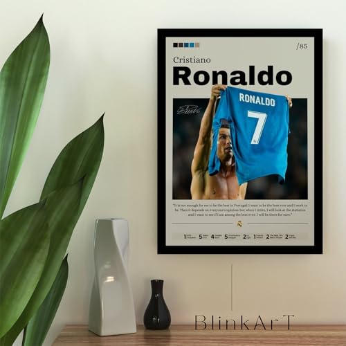 Image of BLINKART Daniil Medvedev |Tennis Player | Synthetic Wood Photo Framed Wall Hanging Poster Room & Office Bedroom Home Wall | 13x10 Inches