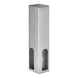Hauteur : 105 mm Support d\'angle sous tablette pour tube de penderie rectangulaire - Décor : Aspect inox brossé - ITAR