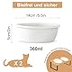 GUUSII HOME 2 Stück Katzennapf Futternapf Fressnapf Katze Keramik Katzen Napf Katzenfutternapf Katzennäpfe Katzenschüssel Ersatzschüssel Katzen Schüssel 14cm 360ml Maschinenwaschbar（Blanco）