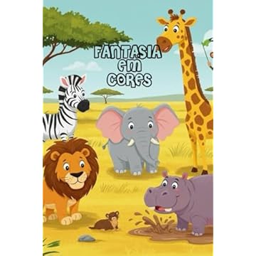 Capa do livro Fantasia em cores - Livros para colorir: Animais da Savana (Portuguese Edition)