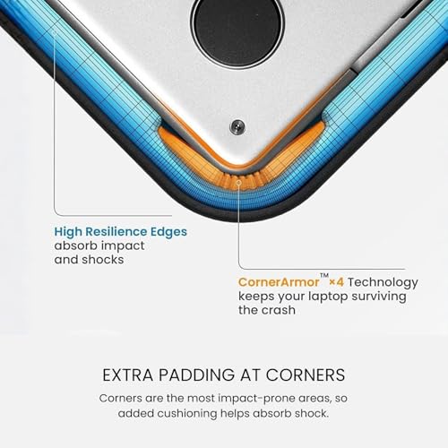 Image of MOCA 360 Protective Laptop Sleeve 13 Inch for MacBook Air 13 M1 2020 MacBook Pro 13 2016-2020 Surface Pro X 7 6 5 Water Resistant Slim Shockproof Laptop Cover Case (13 Inch, Black)