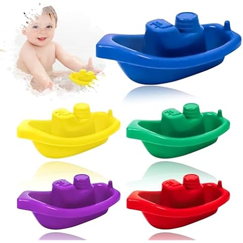 5Pcs Colourful Baby Bath Time Boats Cover