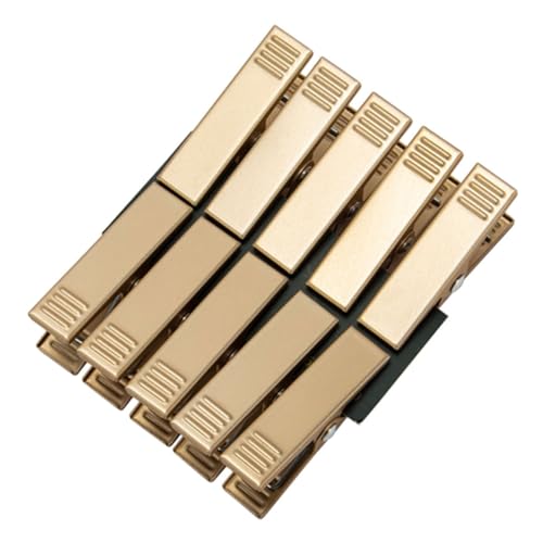 OUNONA 10 Piezas Pinzas de Ropa de Aluminio de Clips Antiviento Resistentes y Duraderos para Interiores y Exteriores