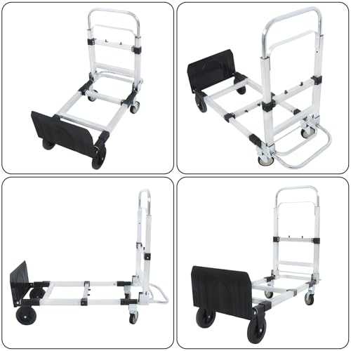 Carretilla plegable con ruedas y freno 500 lbs miniatura 7