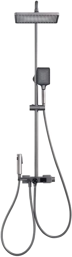 Ensemble de robinet de douche avec écran LED thermique et jet pluie