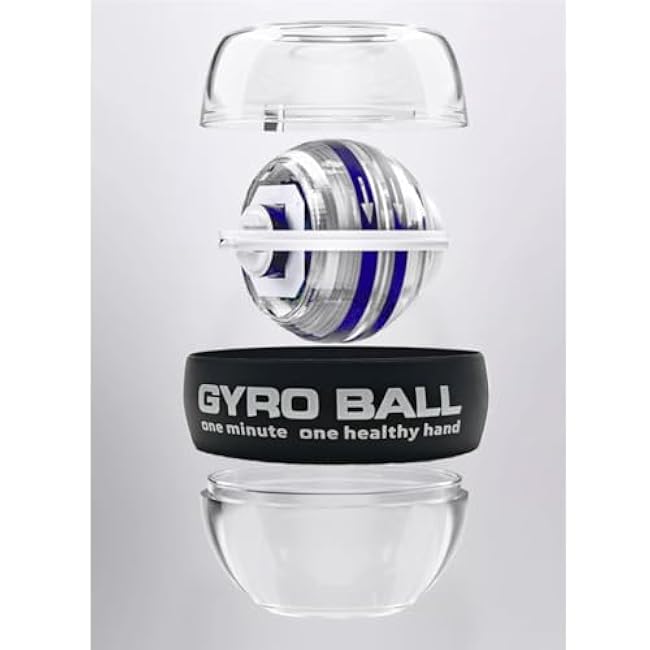 4pcs Gyro Ball Wrist Exerciser, Forearm Trainer, Gyroscopic Ball, TorqueBall, PowerBall for Stronger Arms, Wrists and Fingers with LED Lights